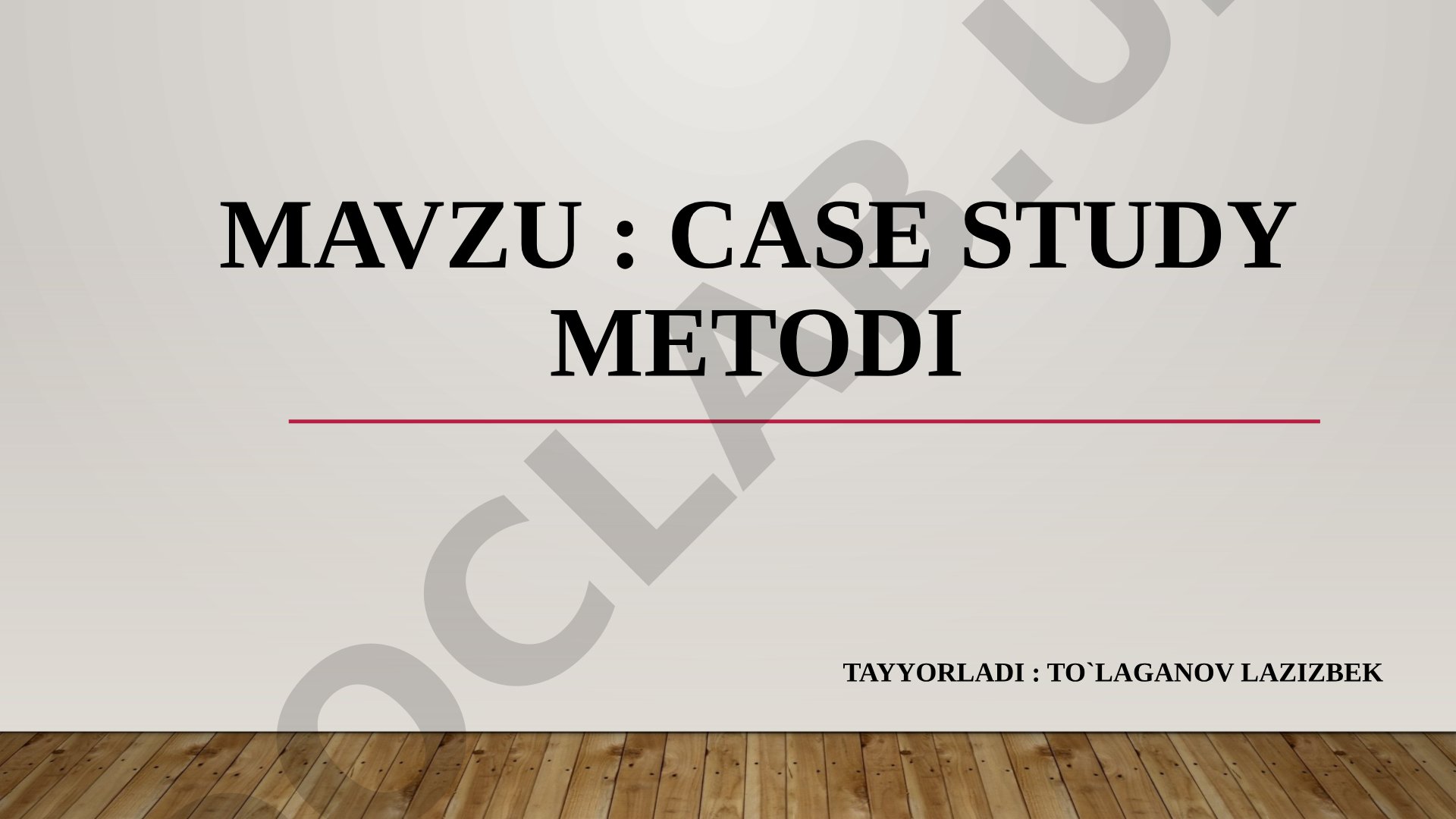 Case study metodi