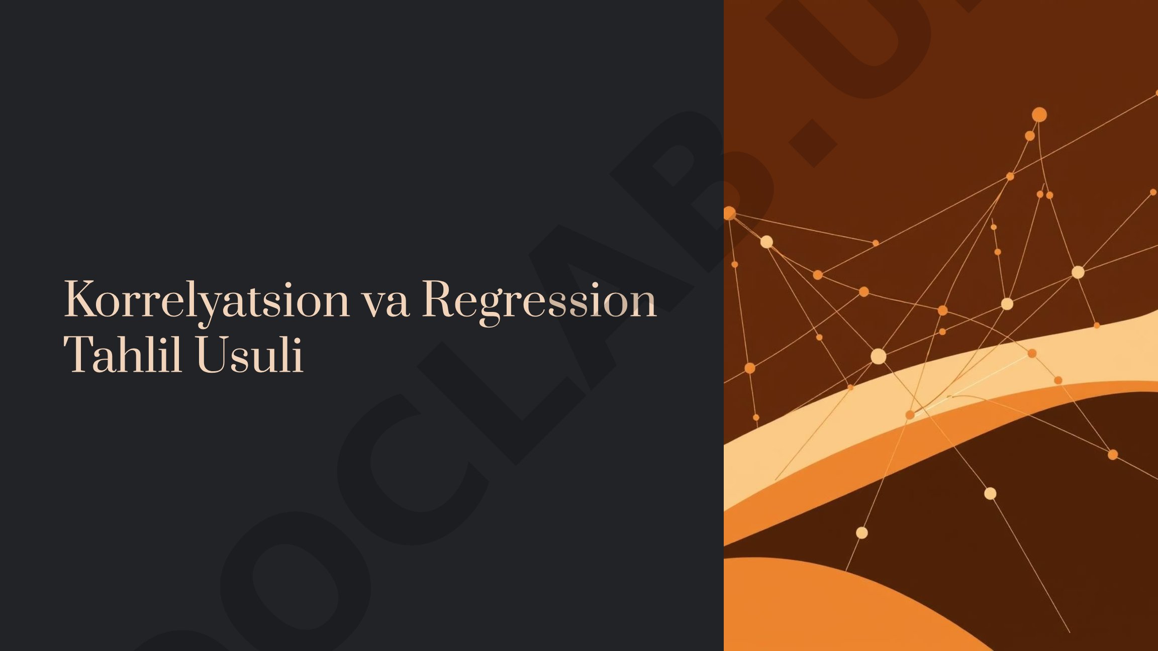 Korrelyatsion va Regression Tahlil Usuli