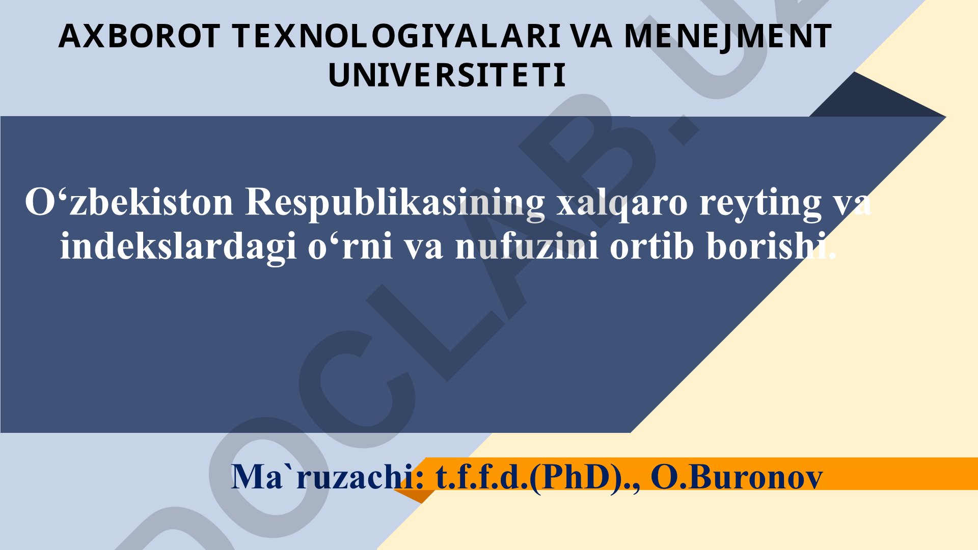 O‘zbekiston Respublikasining xalqaro reyting va indekslardagi o‘rni va nufuzini ortib borishi