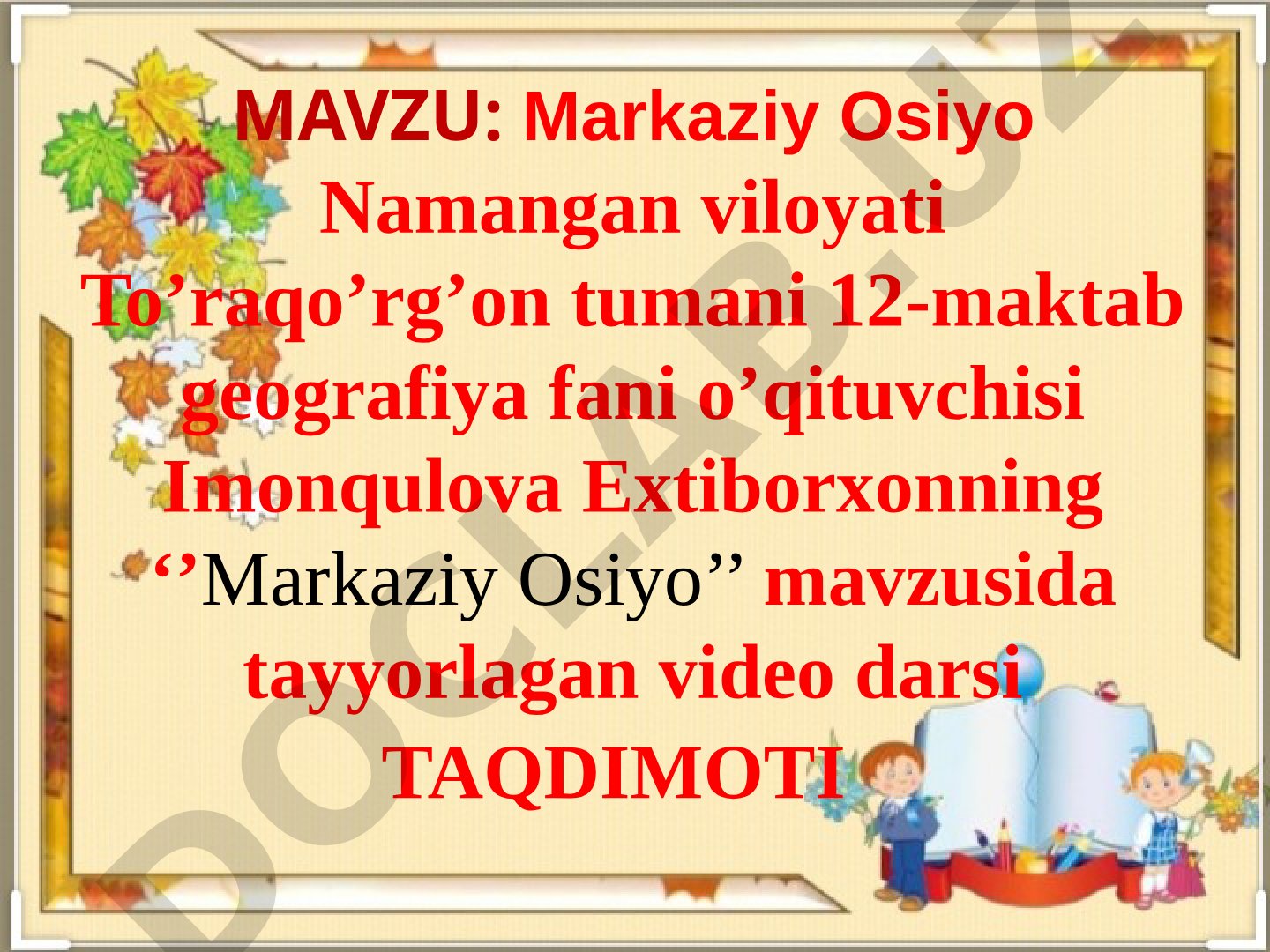 Markaziy Osiyo