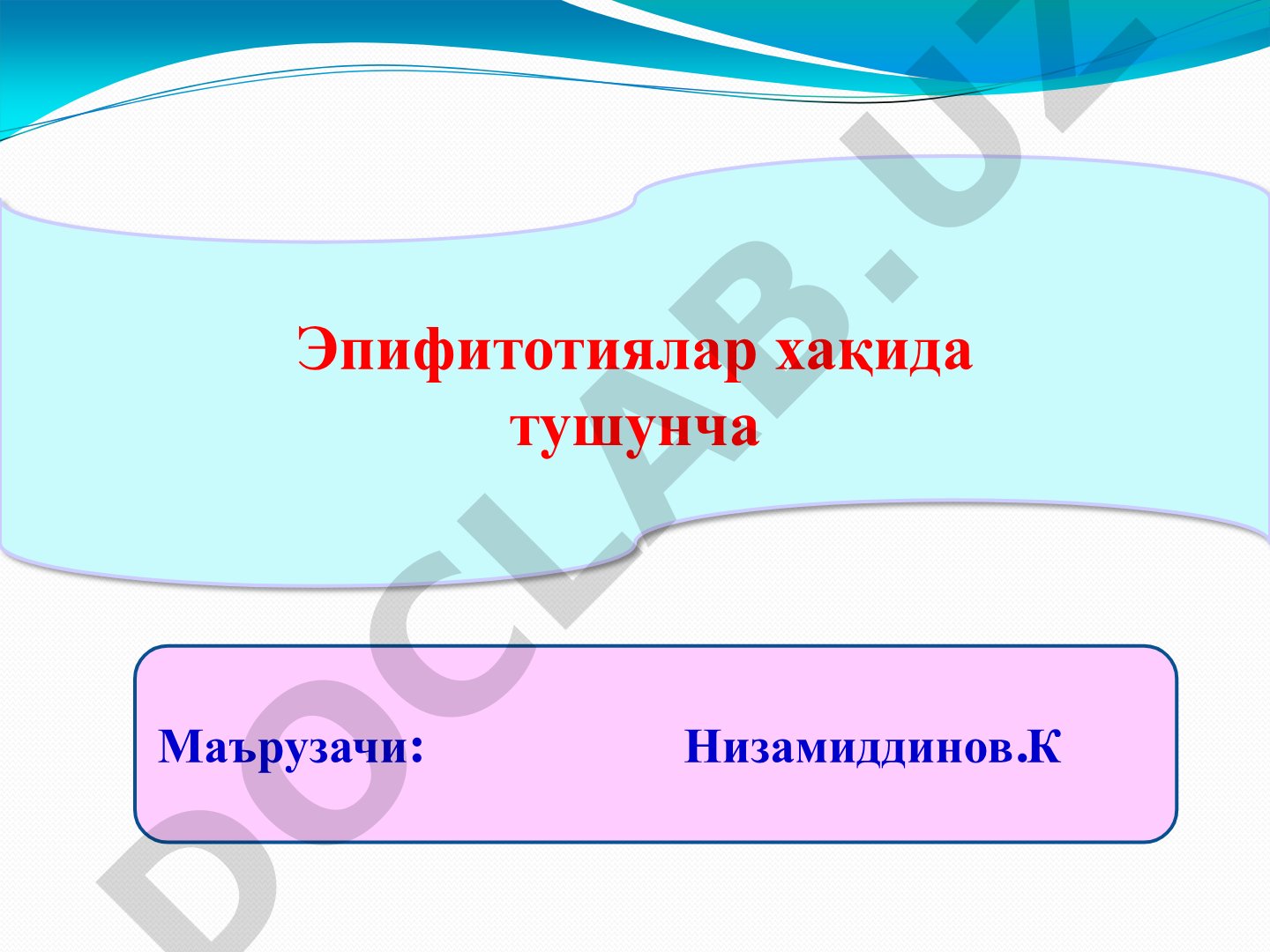 Эпифитотиялар, касаллик қўзғатувчилар роли, ўсимлик ва муҳит, динамика ва турлар