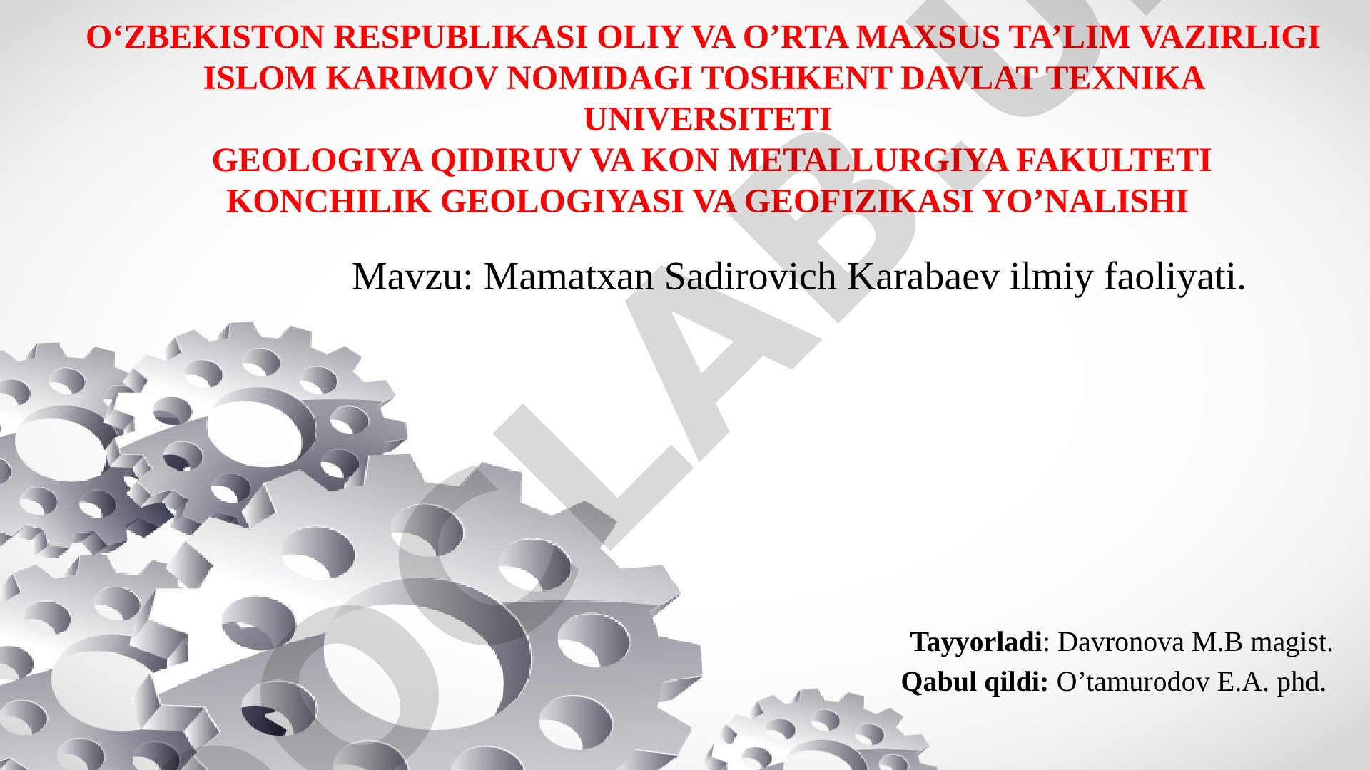 O'zbekiston Respublikasi Prezidentining 2022-2026 yillarga mo'ljallangan Yangi O'zbekistonning taraqqiyot strategiyasi to'g'risidagi farmoni