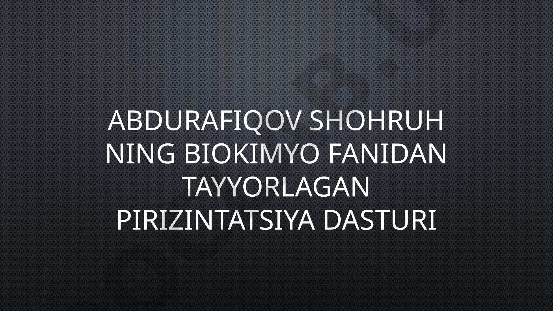 Aminokislotalar turlari va oqsillar tuzilishi