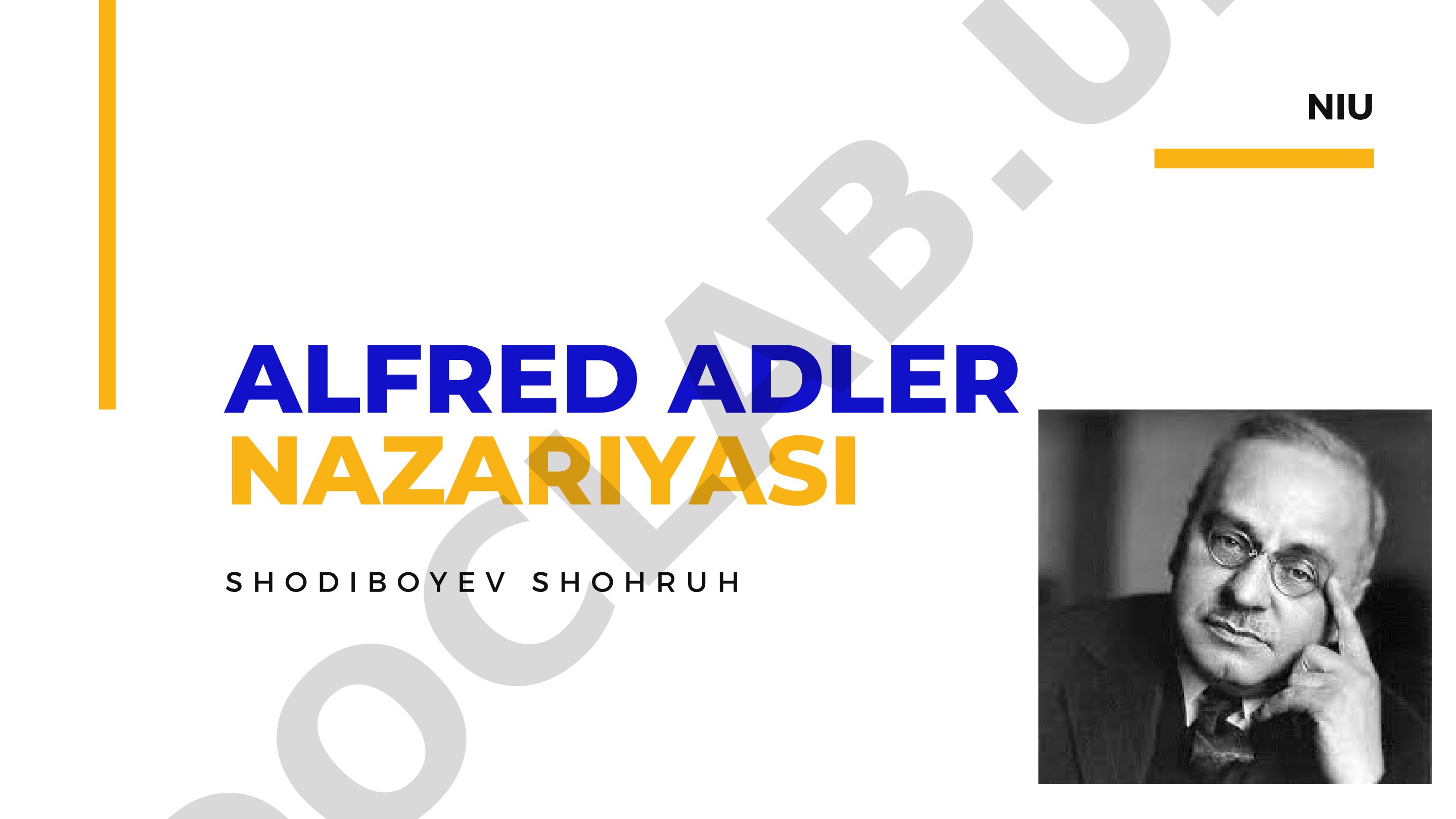 Alfred Adler nazariyasi
