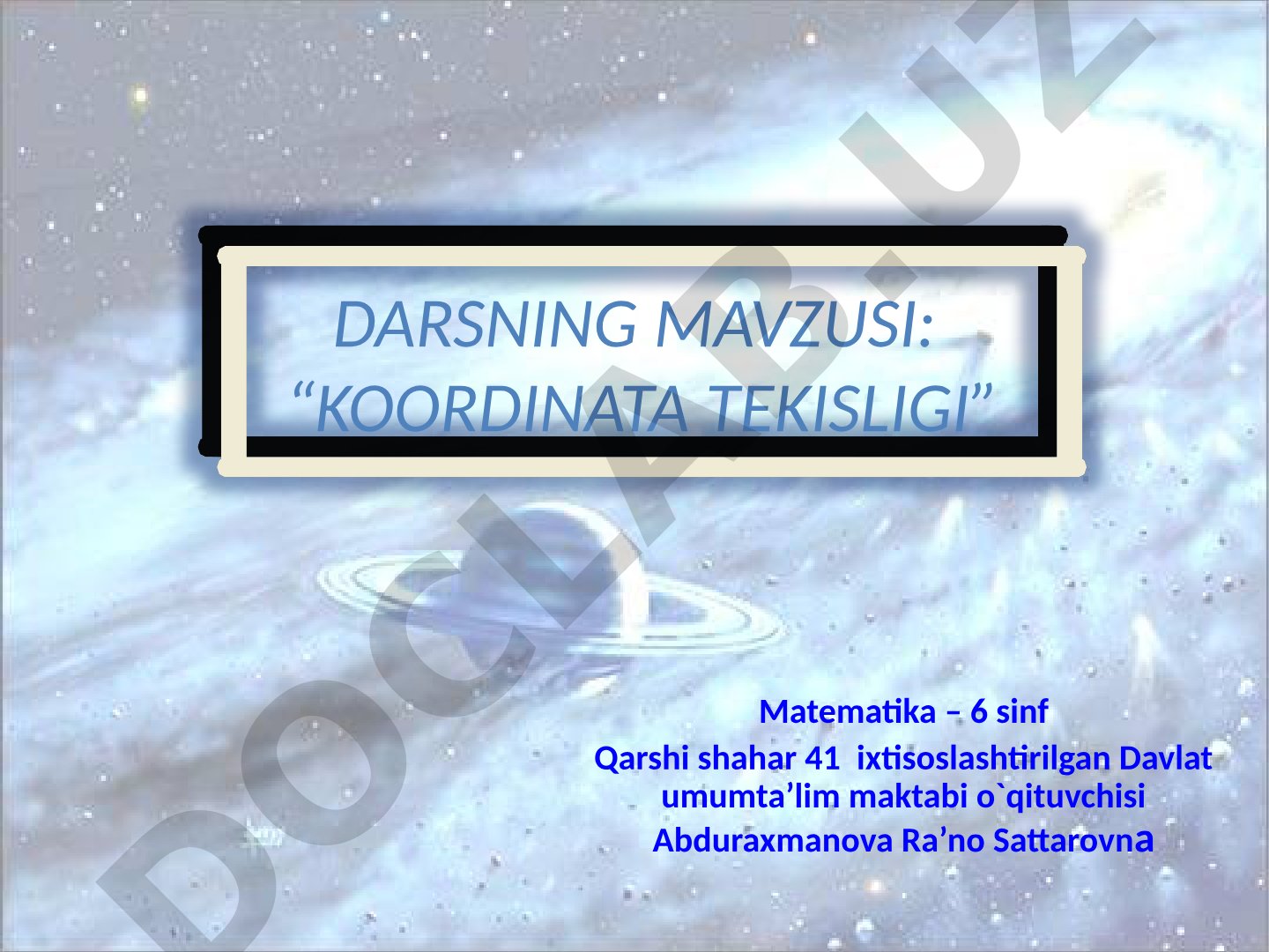 Koordinata tekisligi