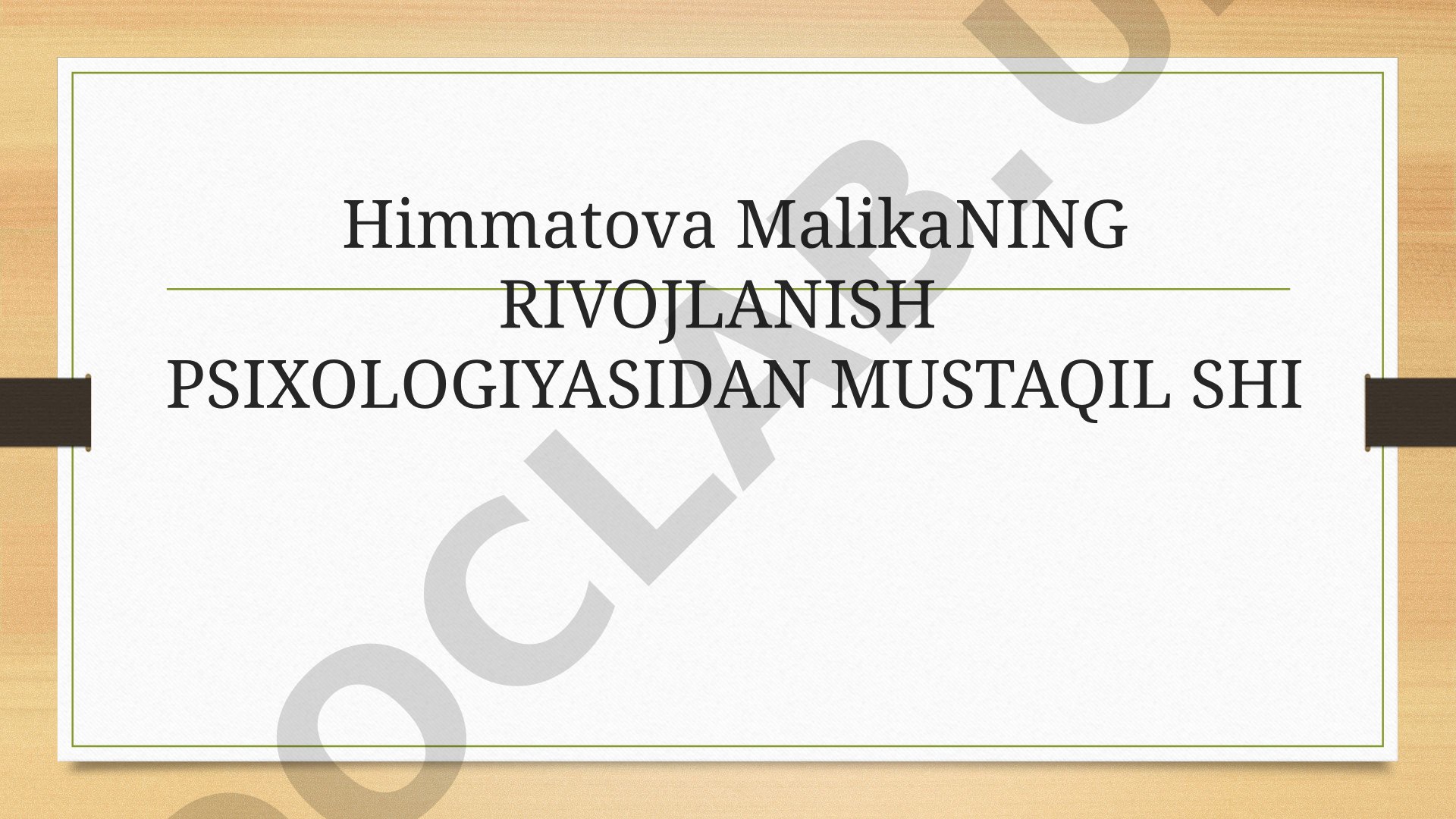 Ilk bolalik davri (1-3 yosh) rivojlanish psixologiyasi, predmetli faoliyat, bilish