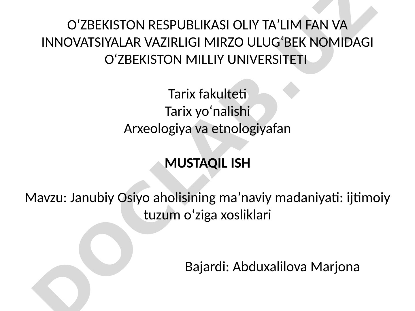 Janubiy Osiyo aholisining maʼnaviy madaniyati: ijtimoiy tuzum oʻziga xosliklari