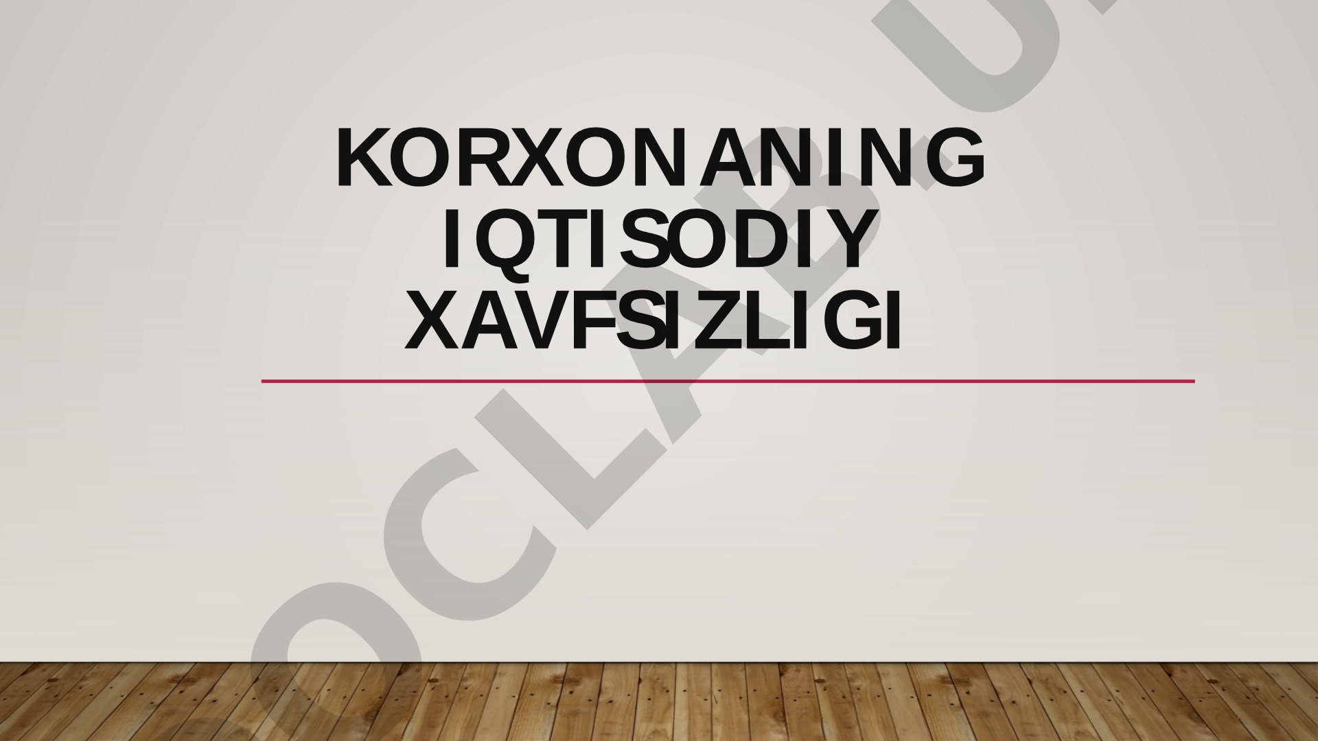 Korxonaning iqtisodiy xavfsizligi