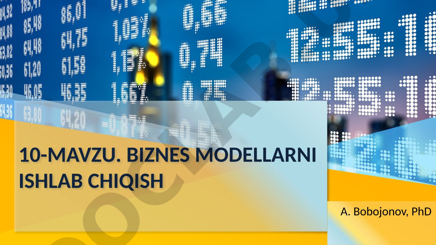 Biznes modellarni ishlab chiqish