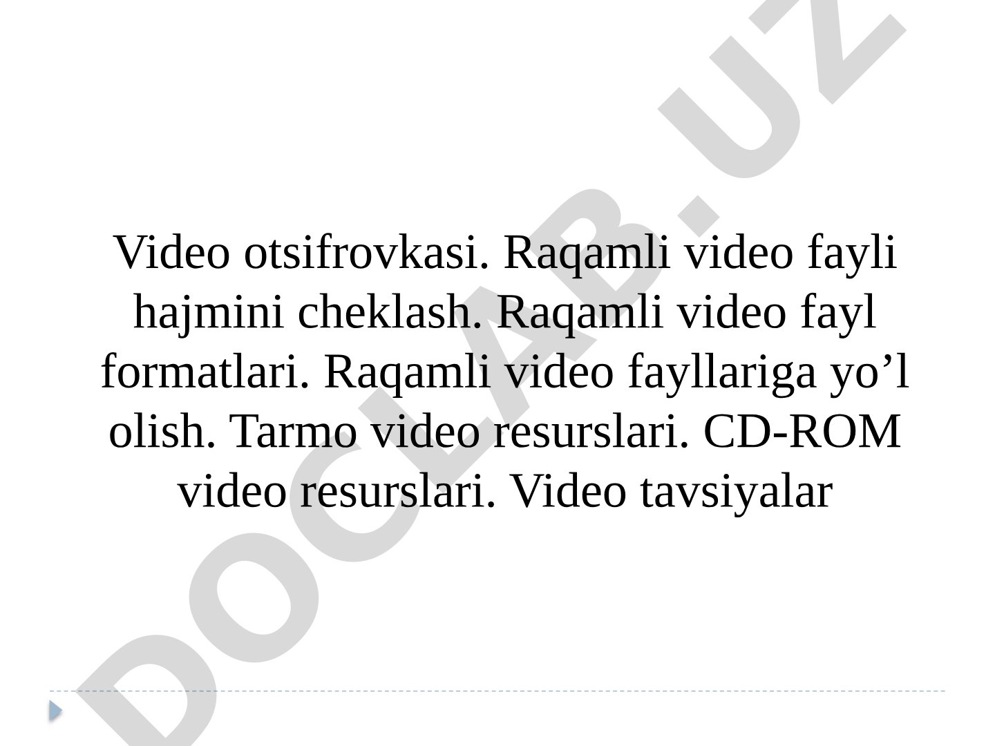 Raqamli video fayli hajmini cheklash