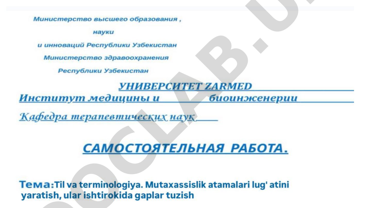 Til va terminologiya