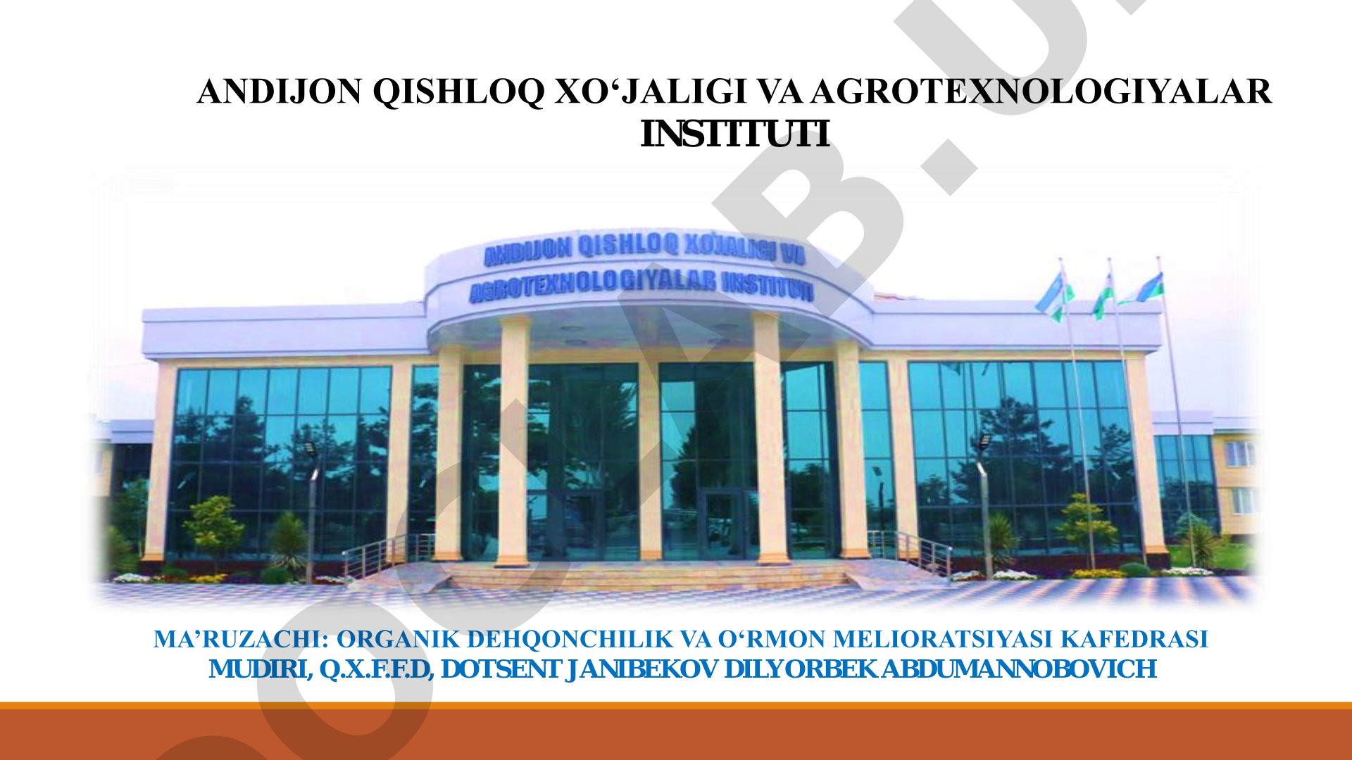 Organik dehqonchilikning maqsadi va vazifalari