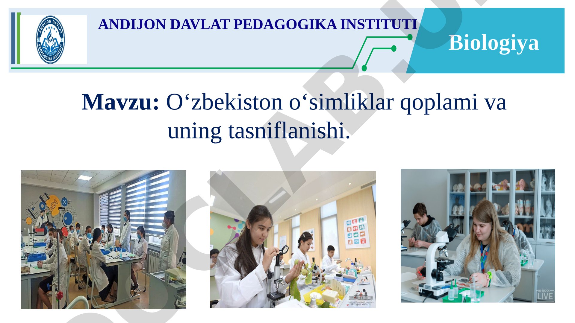 O‘zbekiston o‘simliklar qoplami va uning tasniflanishi