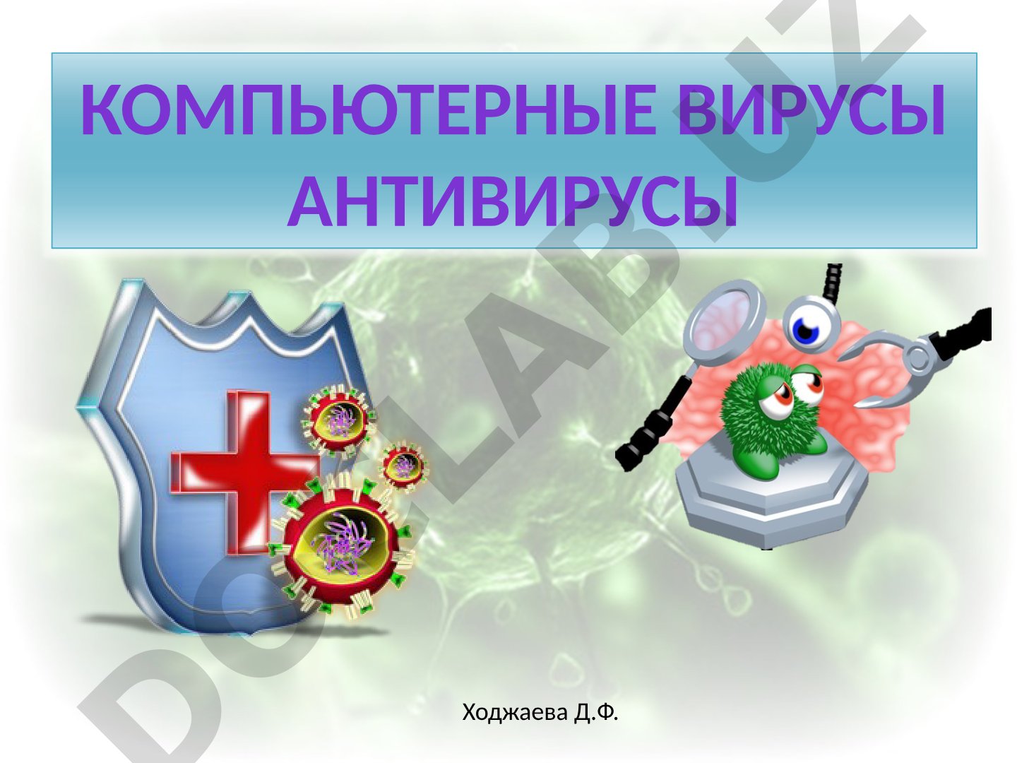 Компьютерные вирусы и антивирусы