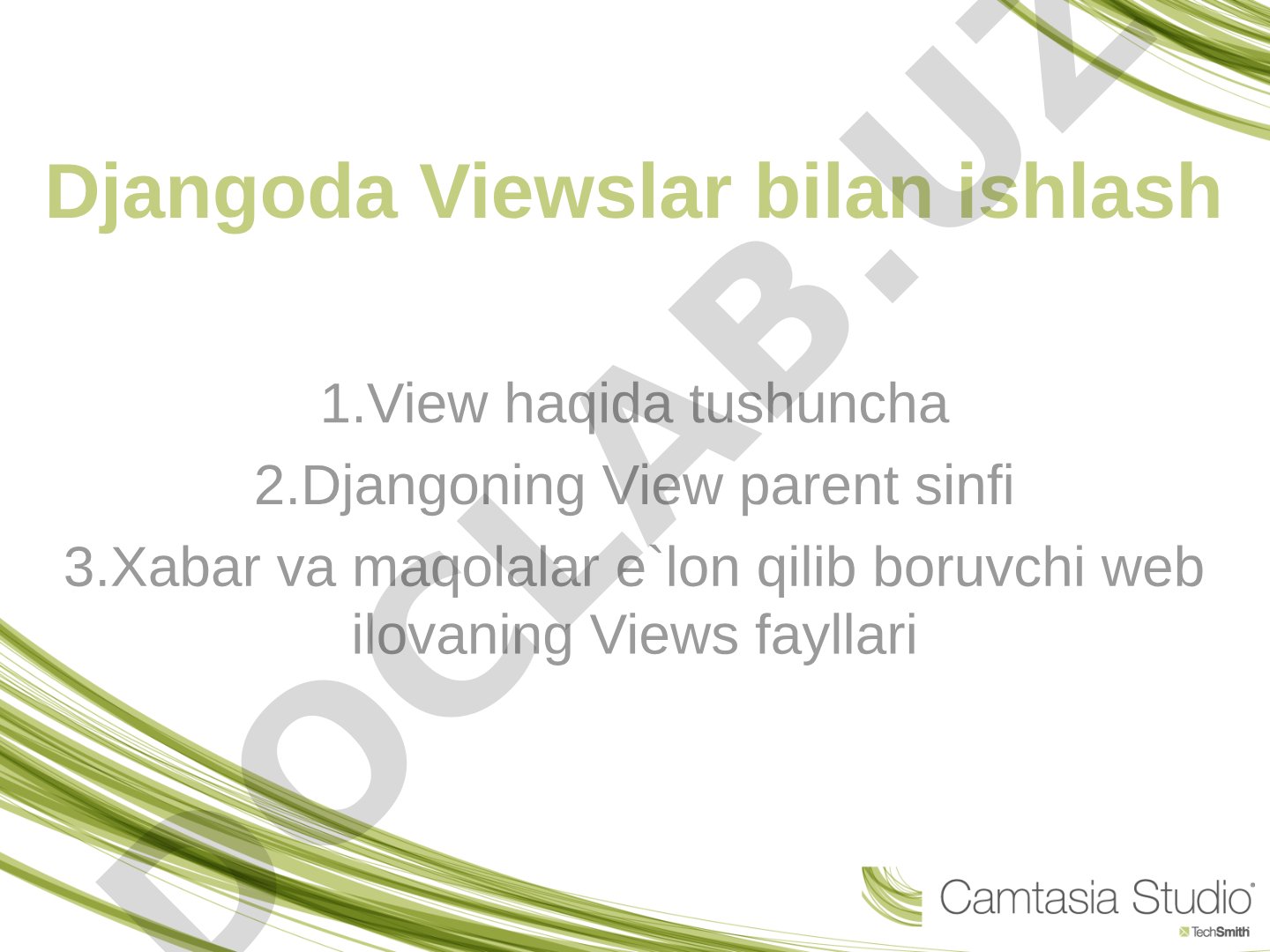 Djangoda Viewslar bilan ishlash