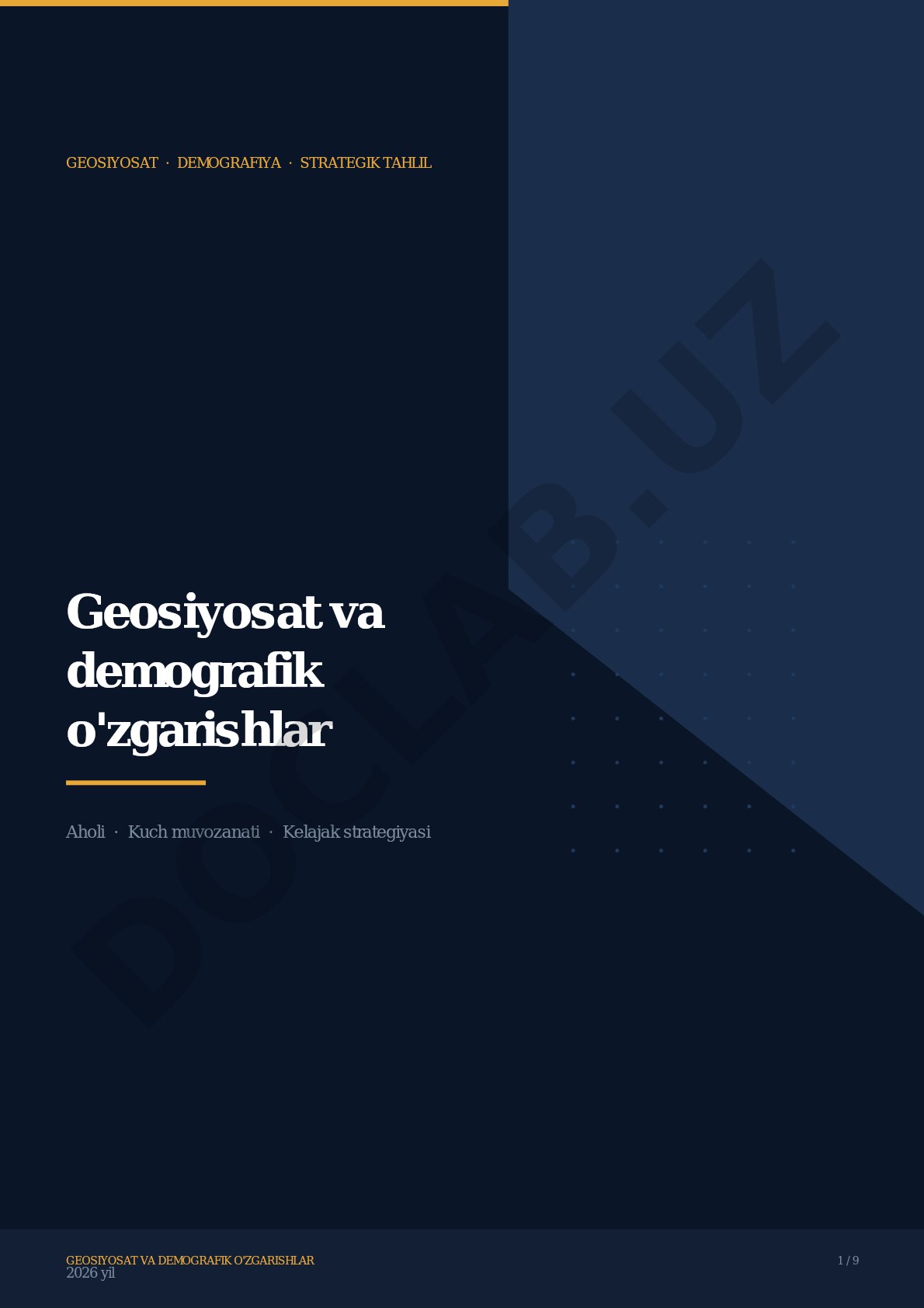 Geosiyosat va demografik o'zgarishlar