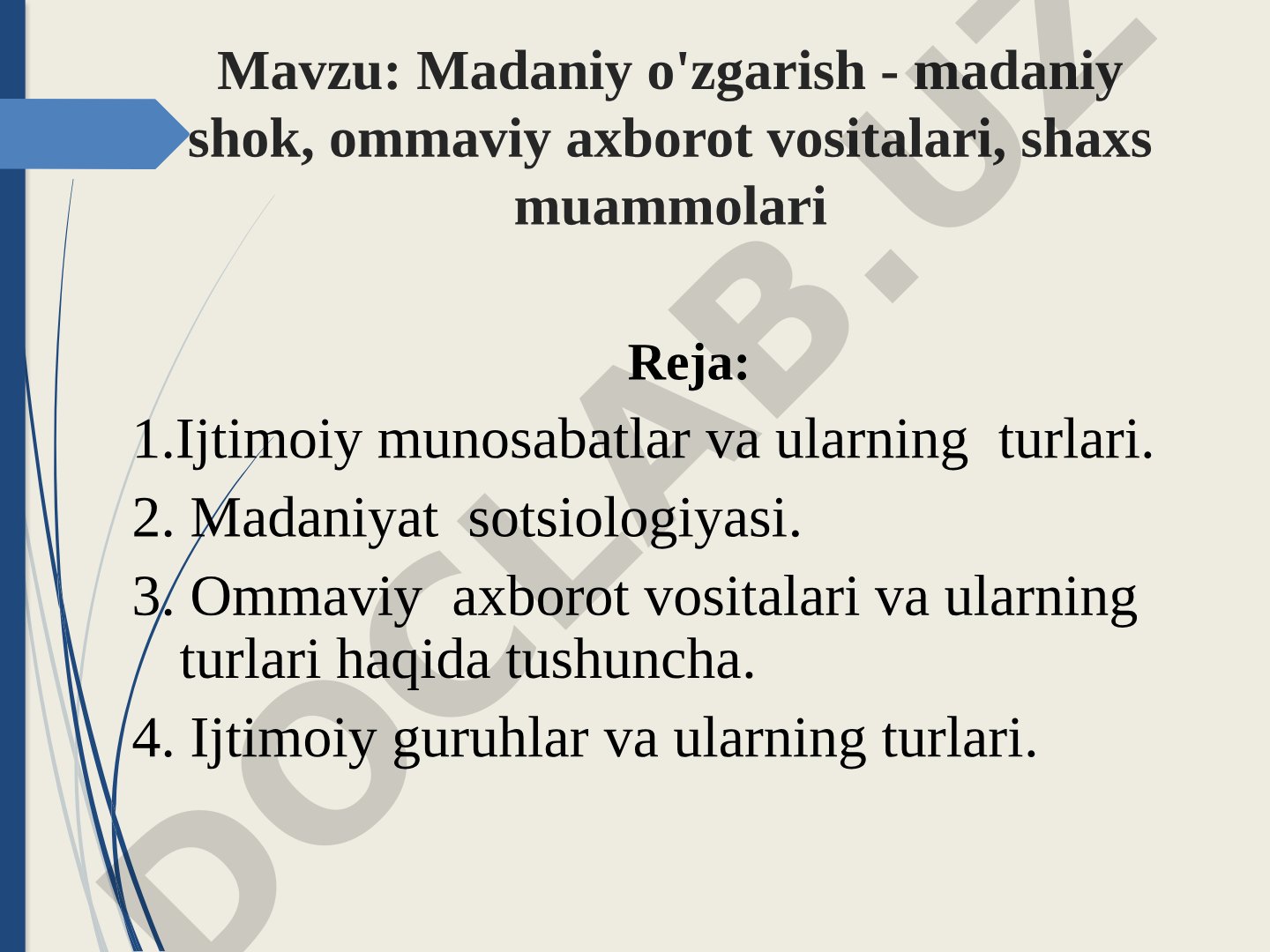 Madaniy o'zgarish - madaniy shok, ommaviy axborot vositalari, shaxs muammolari