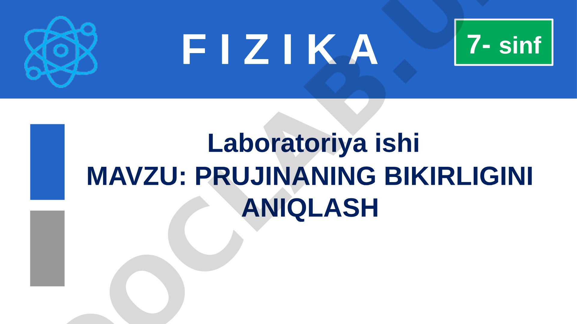PRUJINANING BIKIRLIGINI ANIQLASH
