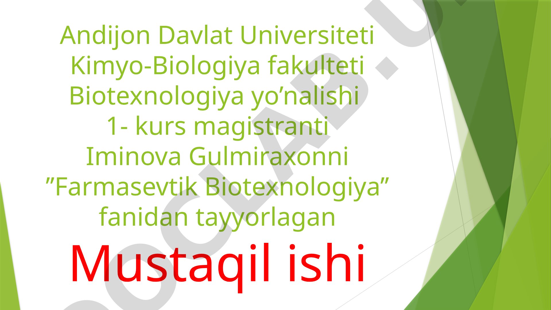 O'simlik hujayralarni in vitro yetishtirish va biotexnologik texnologiyasi