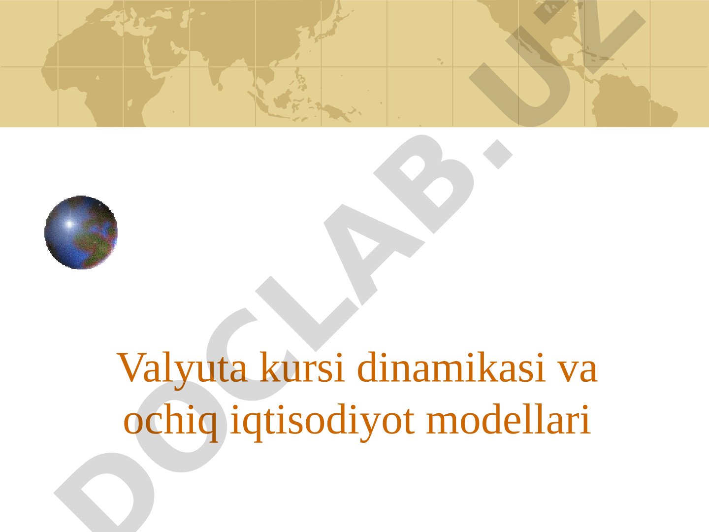 Valyuta kursi dinamikasi va ochiq iqtisodiyot modellari