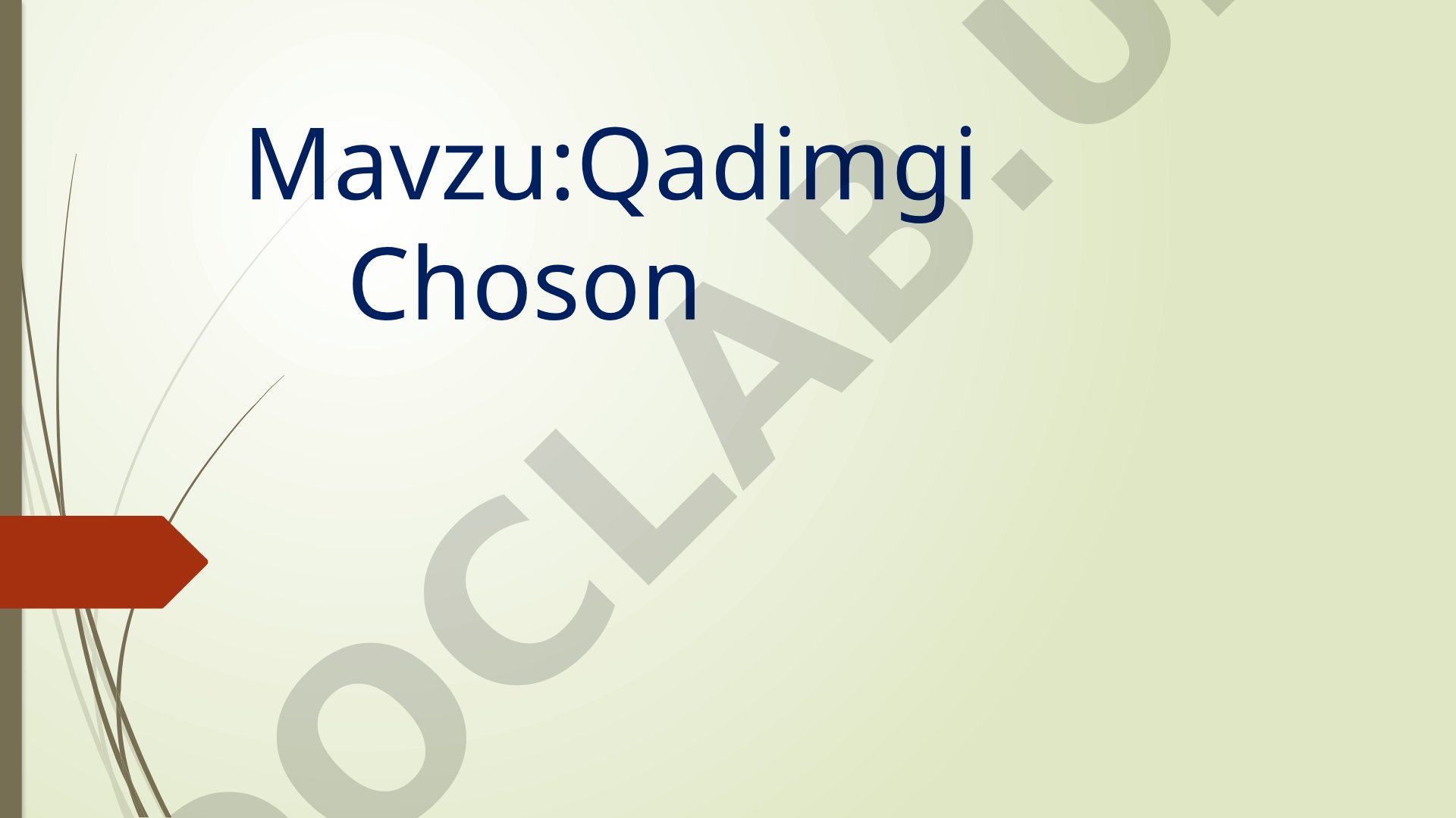 Qadimgi Chosonning tashkil topishi