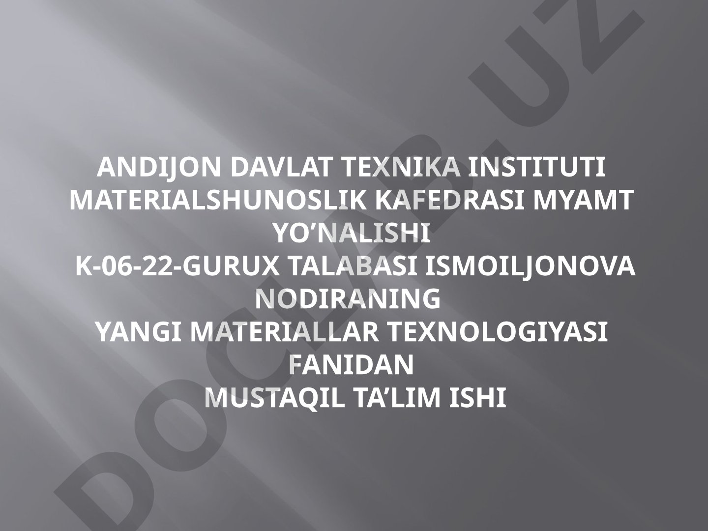 Metallurgik yoqilg'ilar va ularning turlari