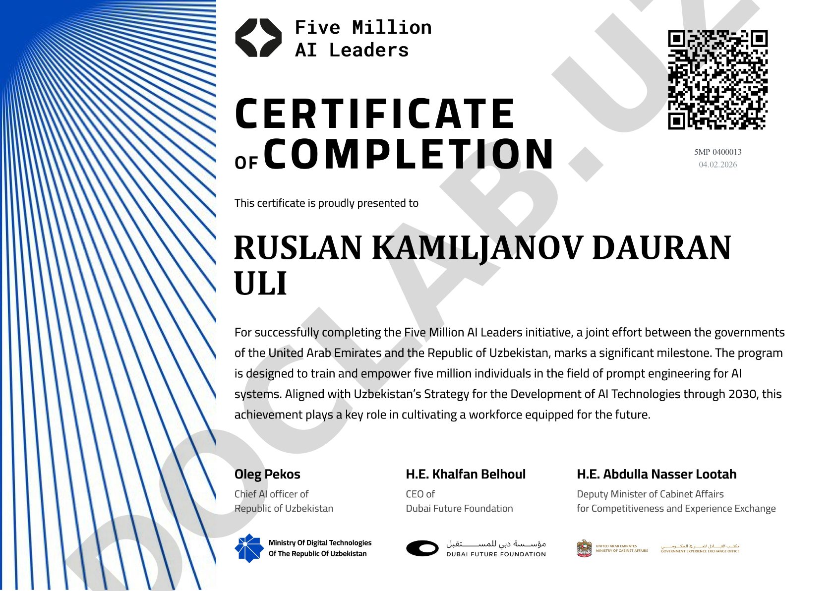 Ruslan Kamiljanov Dauran Uli 5MP 0400013