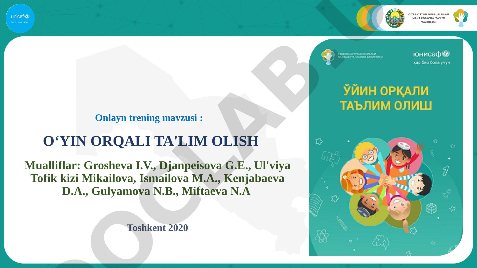 O‘yin orqali ta'lim olish
