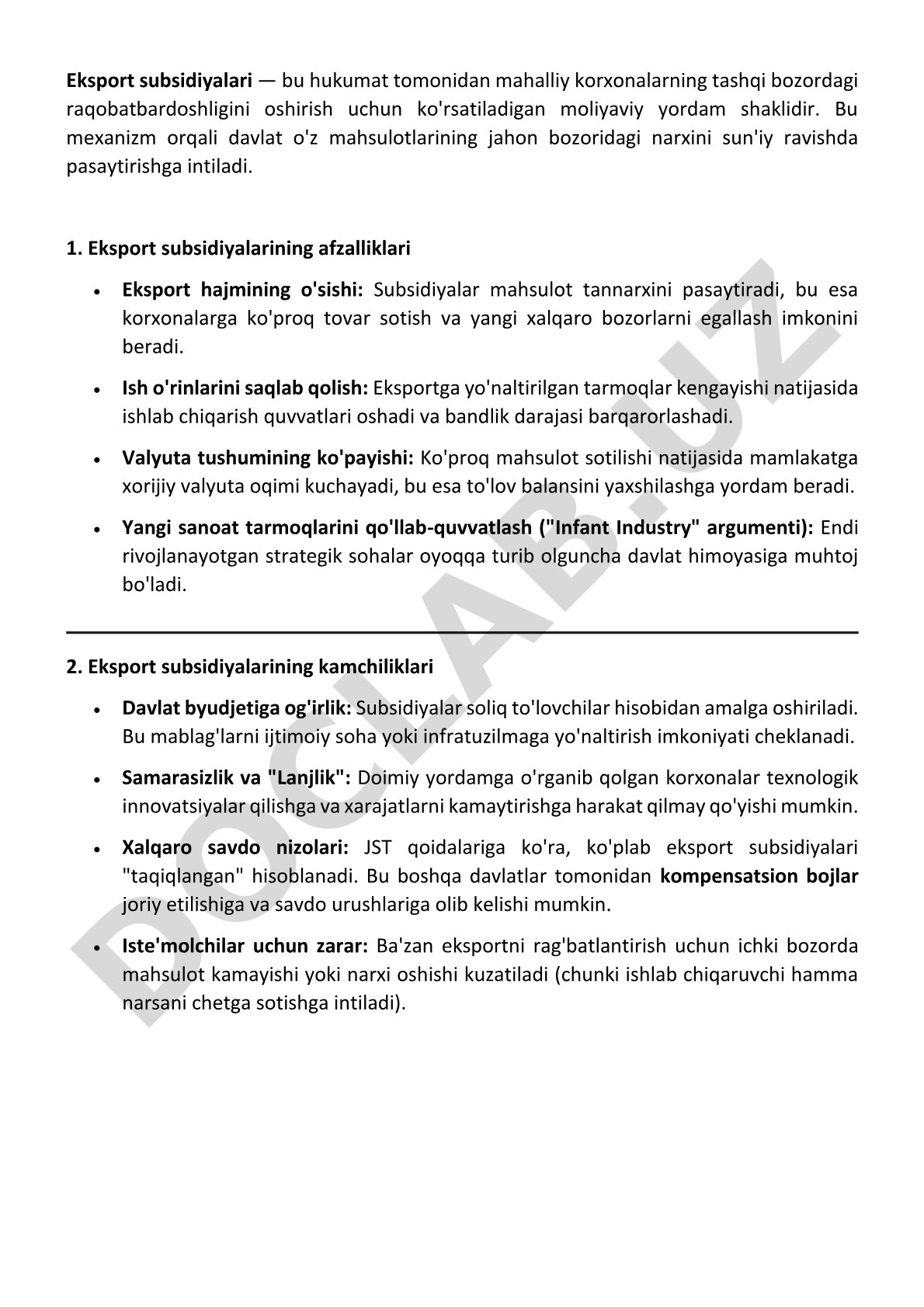 Eksport subsidiyalari