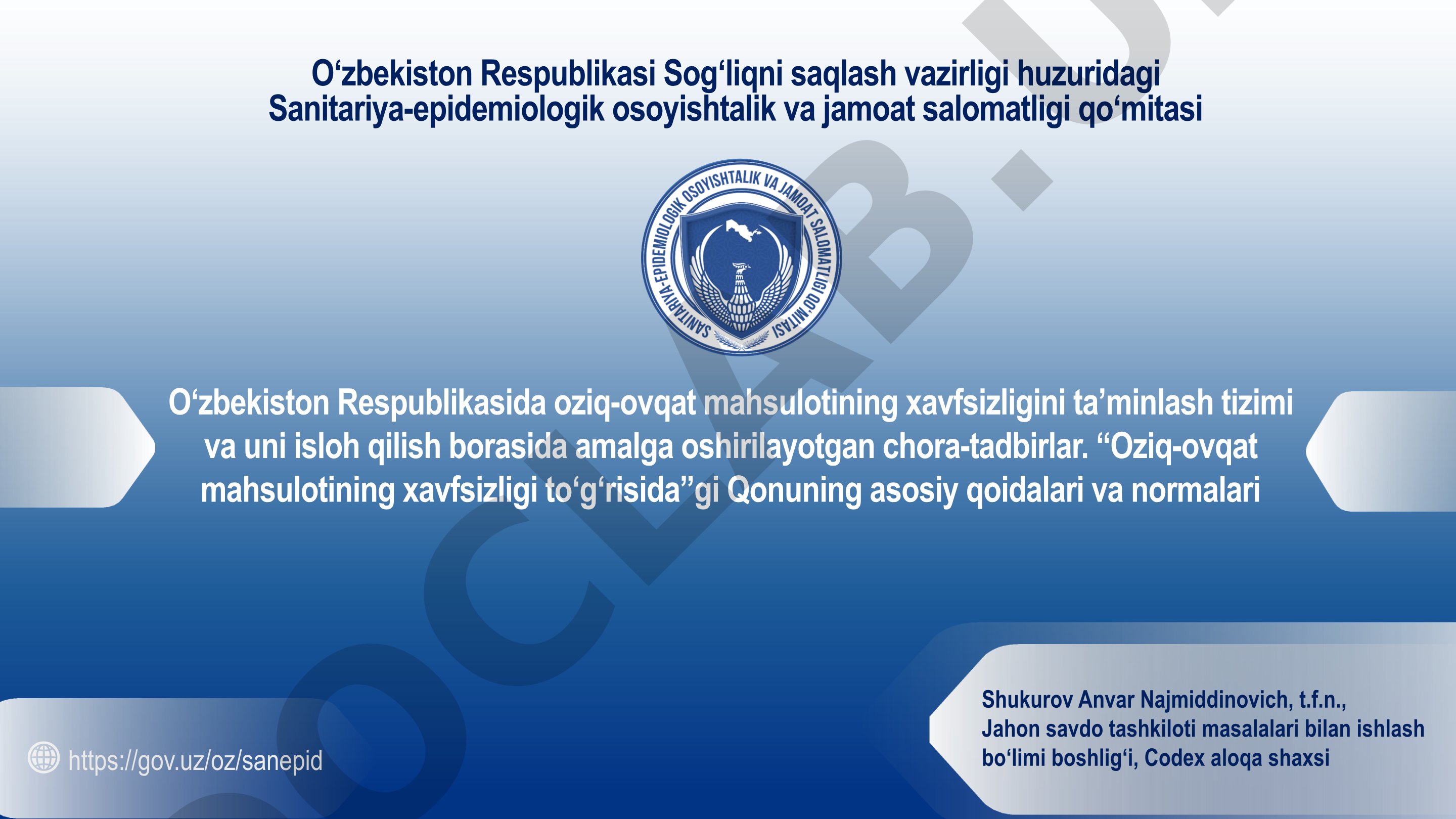 O‘zbekistonda oziq-ovqat xavfsizligini ta'minlash tizimi va islohotlar
