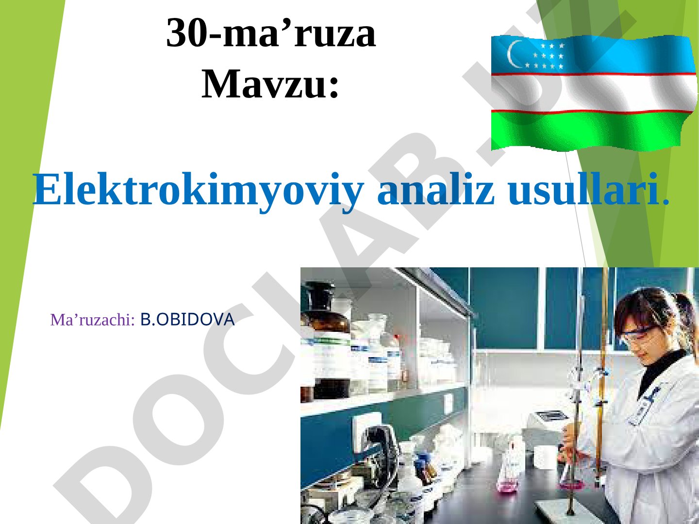 Elektrokimyoviy analiz usullari