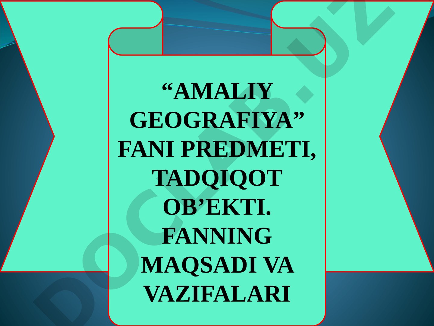 Amaliy geografiya fani predmeti, tadqiqot ob’ekti. Fanning maqsadi va vazifalari