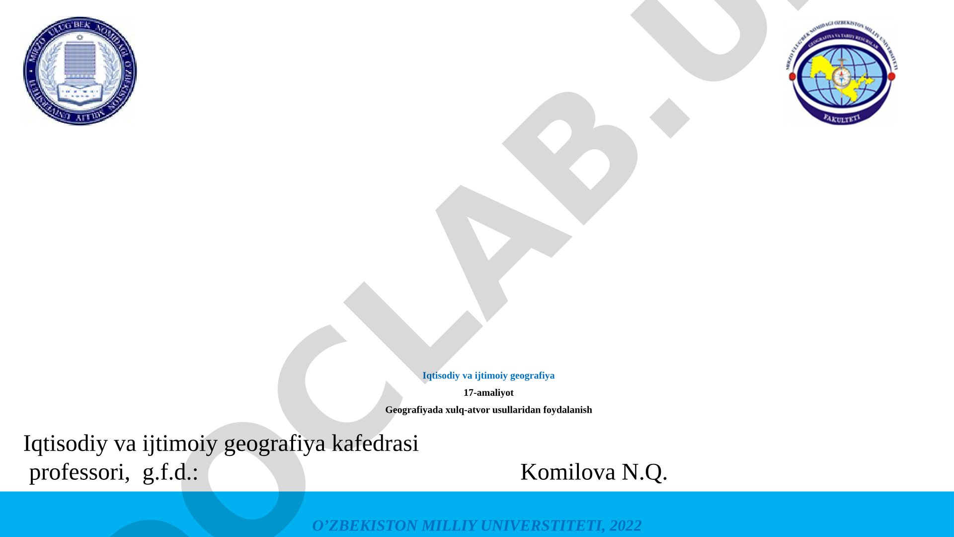 Geografiyada xulq-atvor usullaridan foydalanish