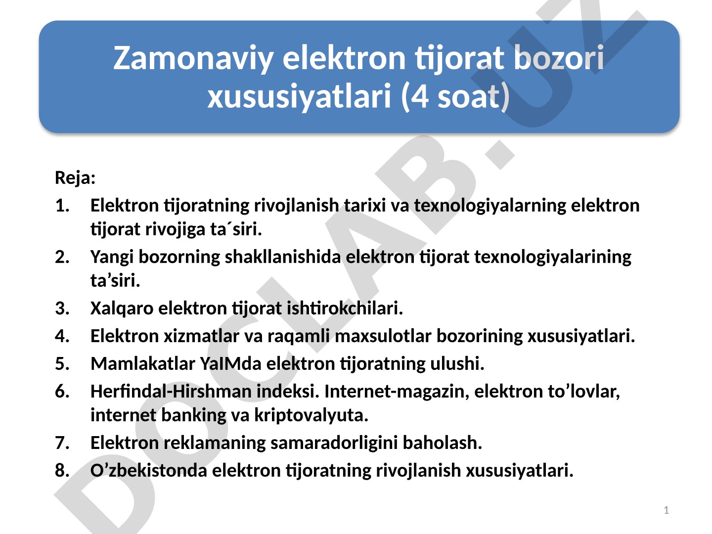 Elektron tijoratning rivojlanish tarixi va texnologiyalarning elektron tijorat rivojiga ta´siri