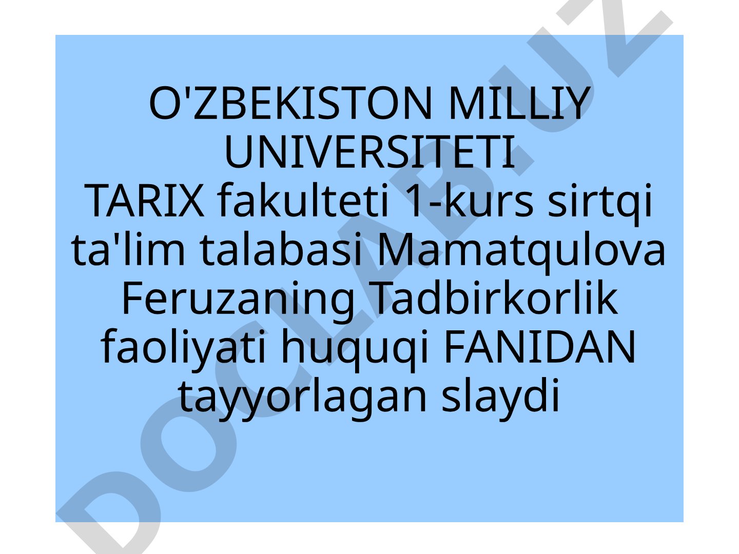 Tadbirkorlik huquqi subyektlarini qayta tashkil etish tushunchasi va turlari