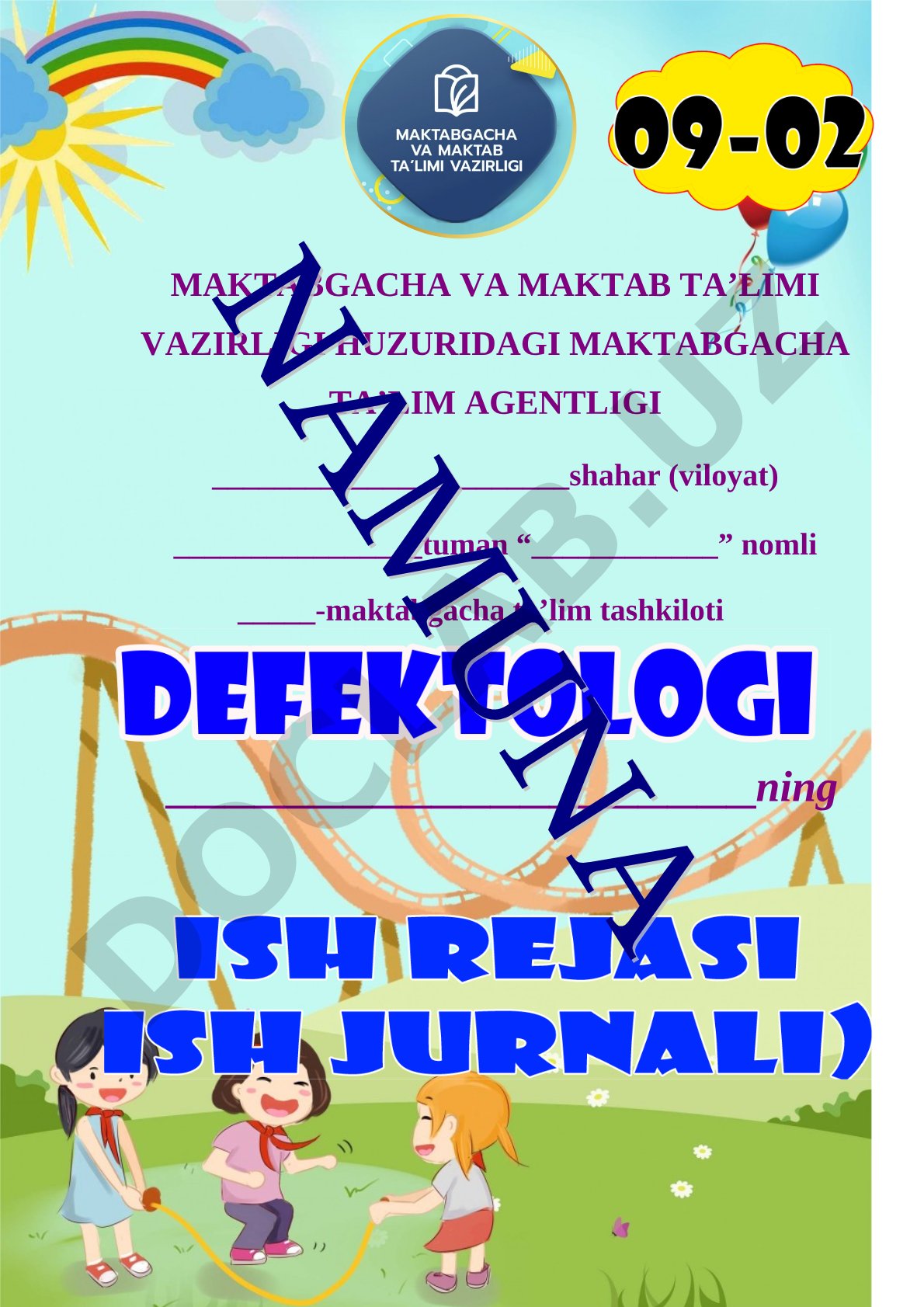 Defektologning ish rejasi