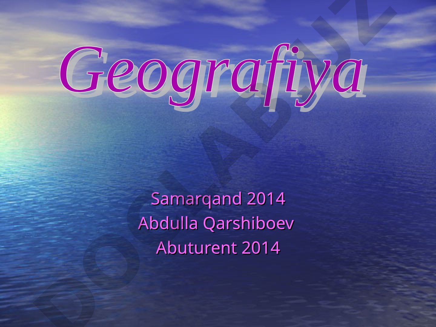 Tinch okeanining asosiy xususiyatlari