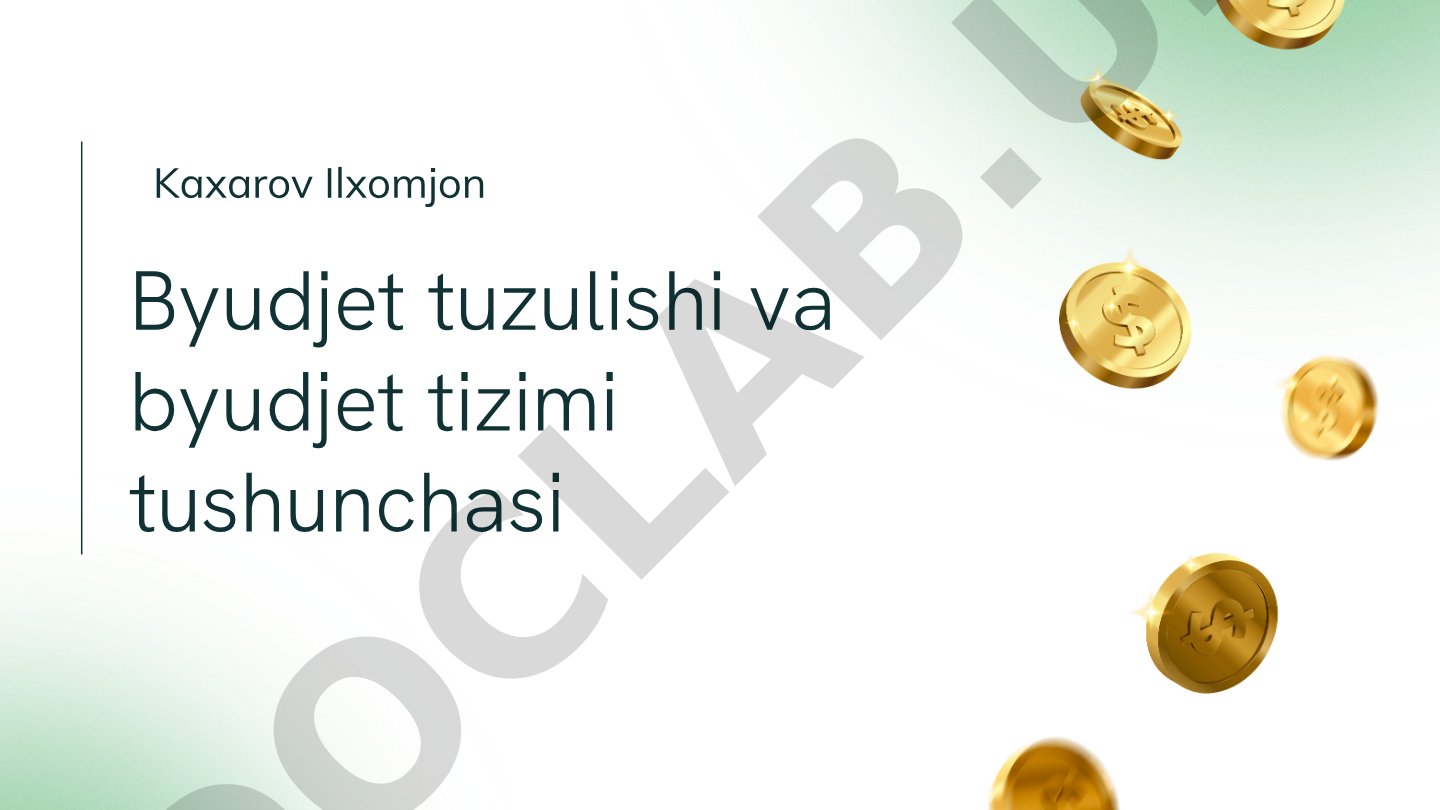 Byudjet tuzulishi va byudjet tizimi tushunchasi