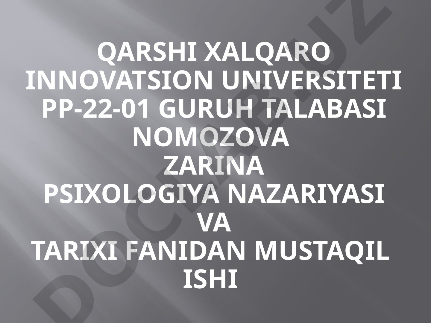 Mustaqil ish: Nemis psixologiyasi tarixi, assotsiativ va eksperimental psixologiya rivoji