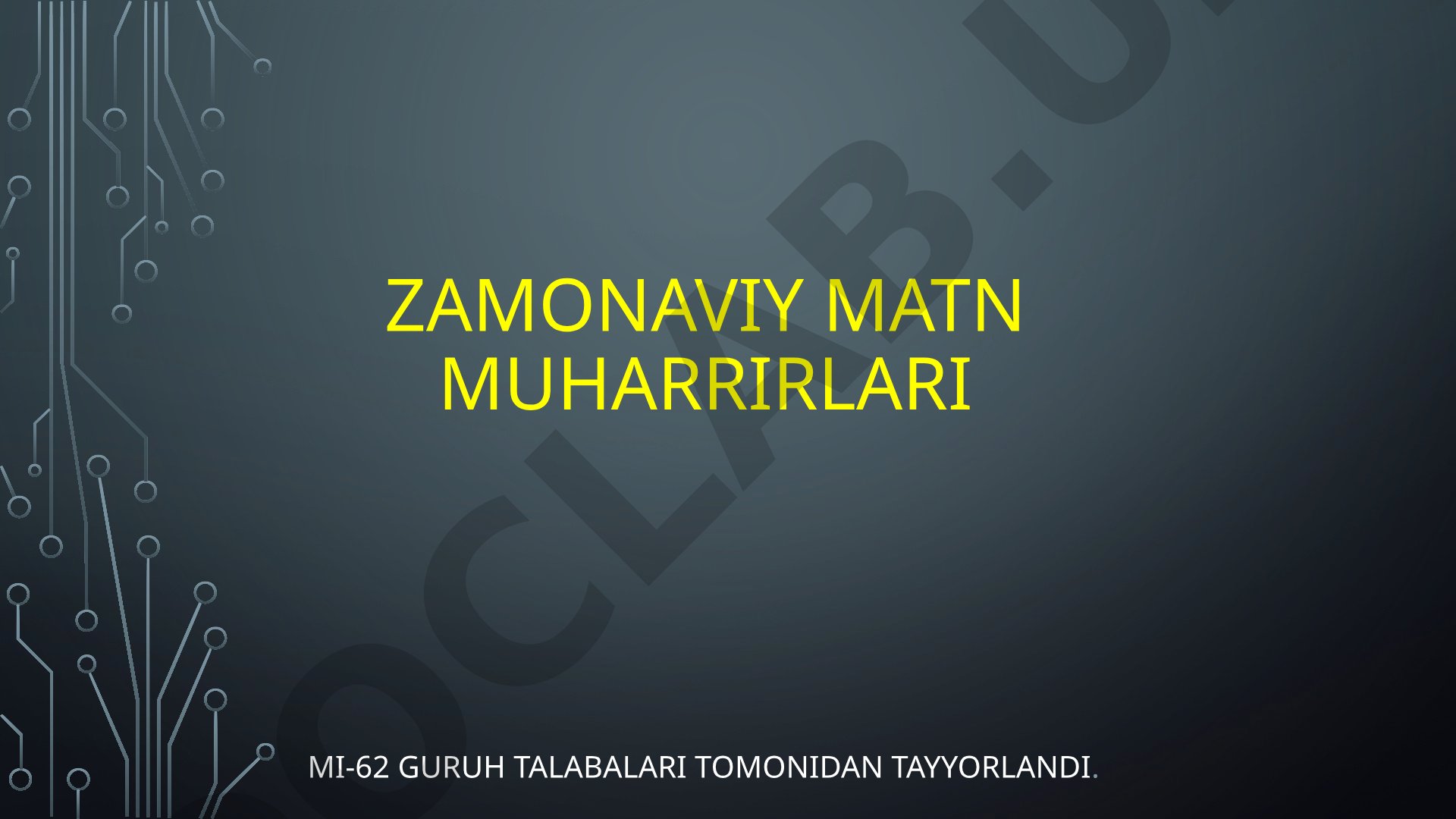 Taqdimot matn muharrirlari tarixi, turlari va zamonaviy sohalarda qo'llanilishi haqida