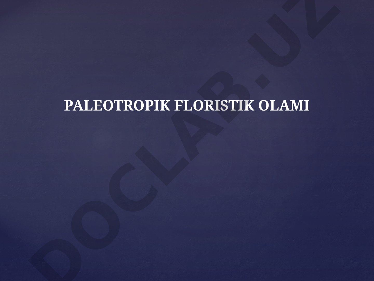 Paleotropik floristik olami