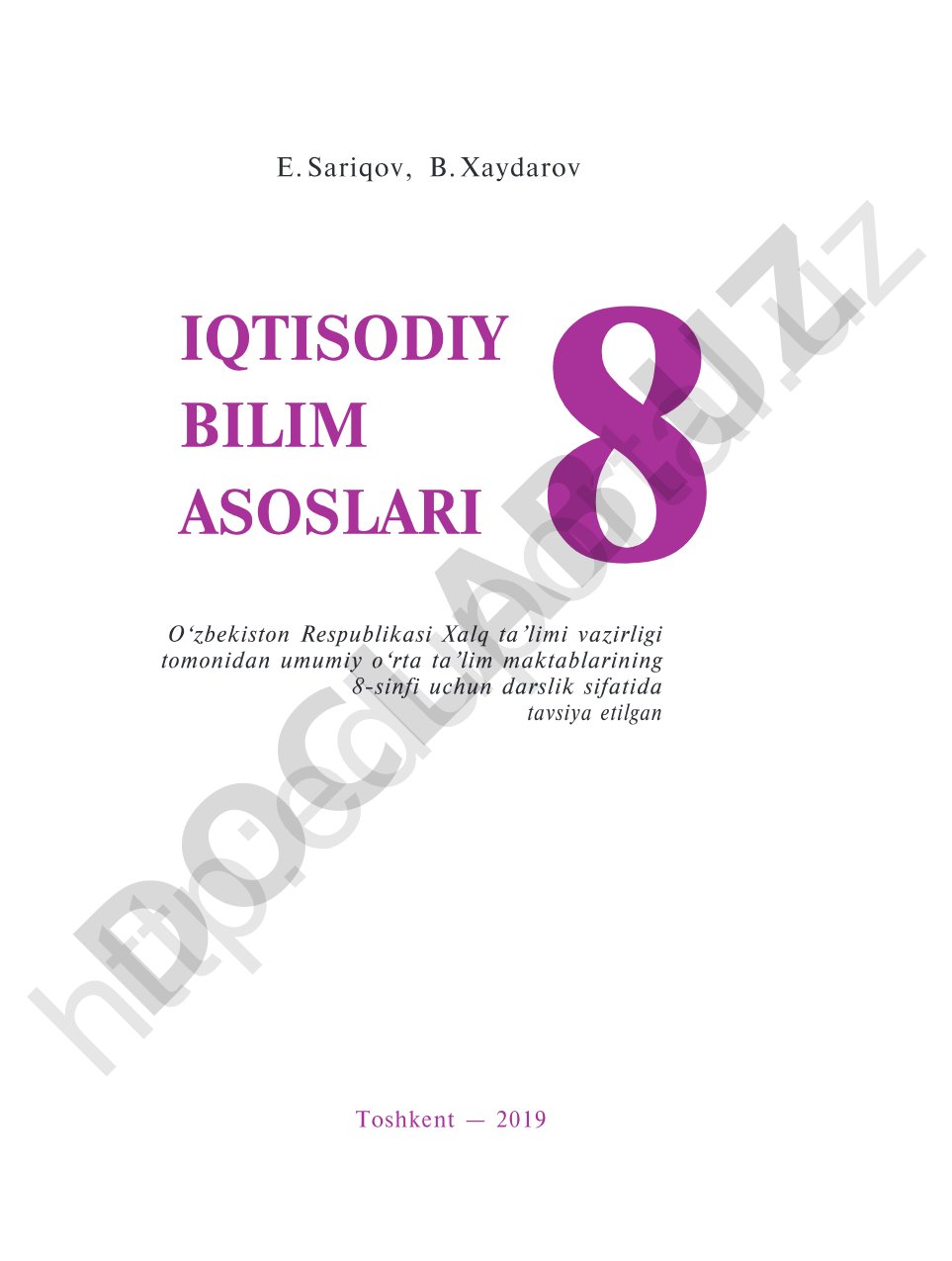 Iqtisodiy bilim asoslari 8-sinf