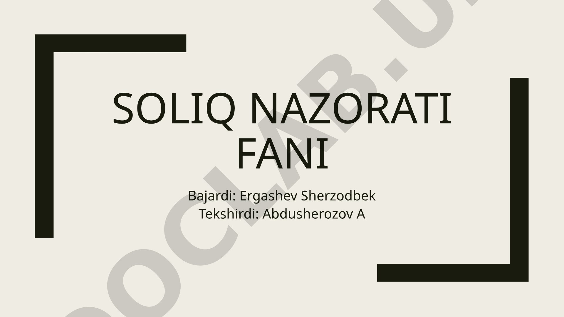Soliq tekshiruvi va boshqa soliq nazorati tadbirlarining huquqiy oqibatlari