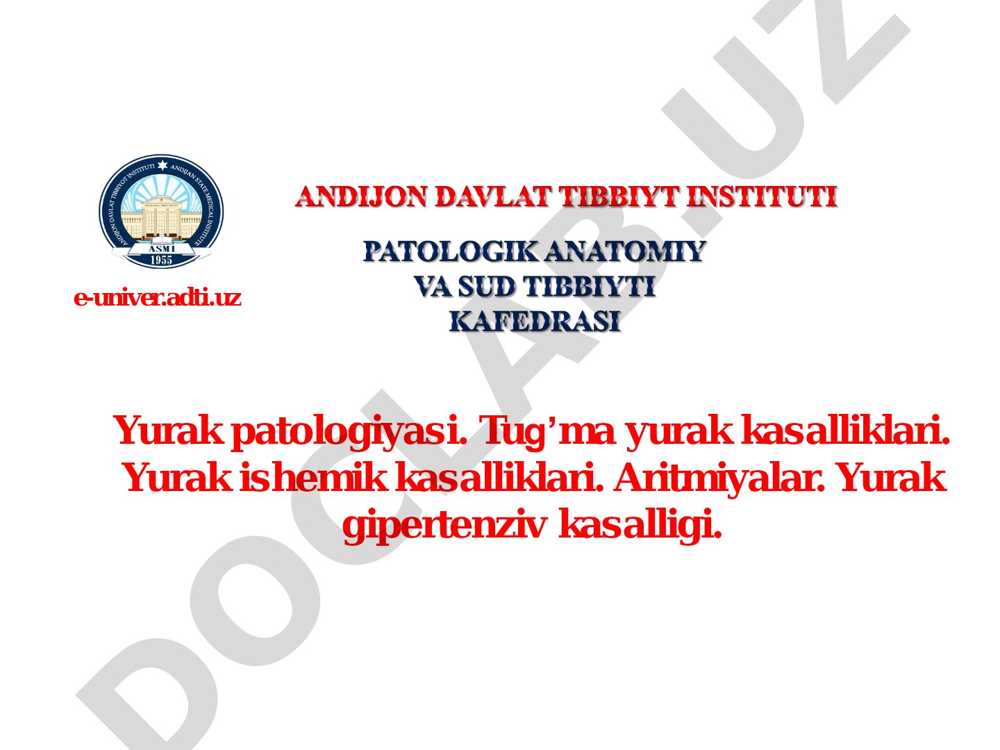 Yurak patologiyasi