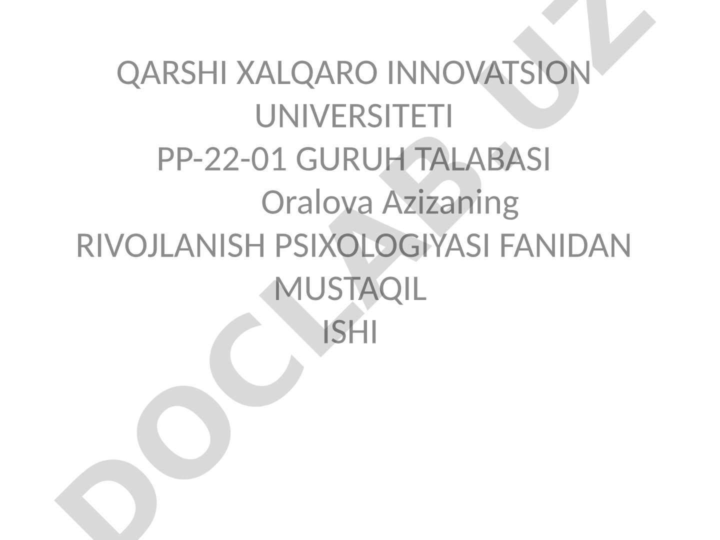 Go'daklik davrining psixologik xususiyatlari