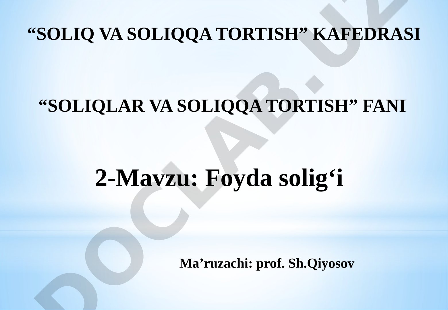 Foyda solig'i