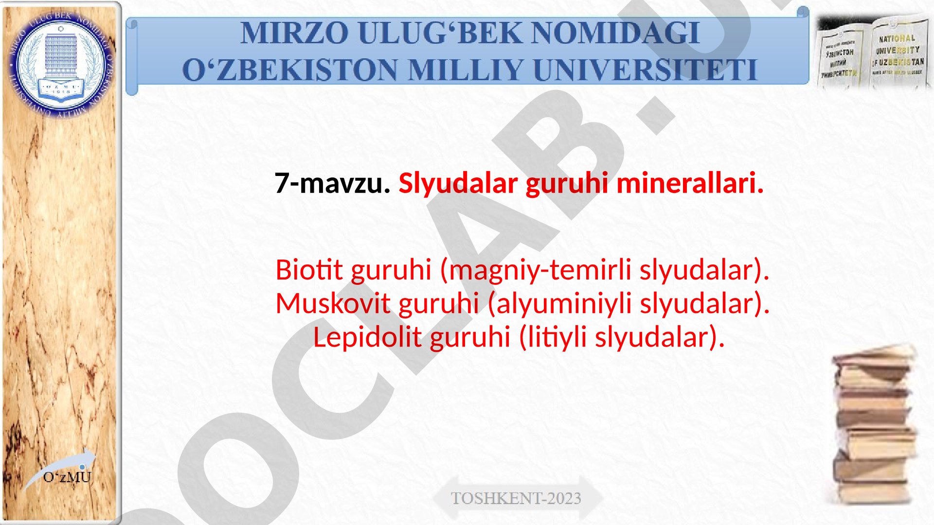 Slyudalar guruhi minerallari