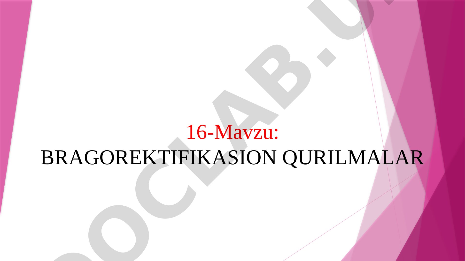 Bragorektifikatsion qurilmalar