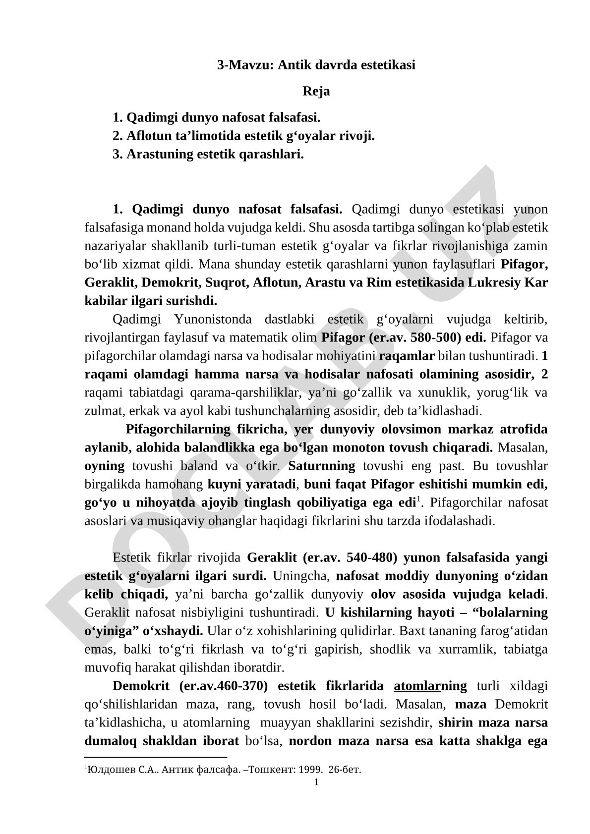 Antik davrda estetikasi