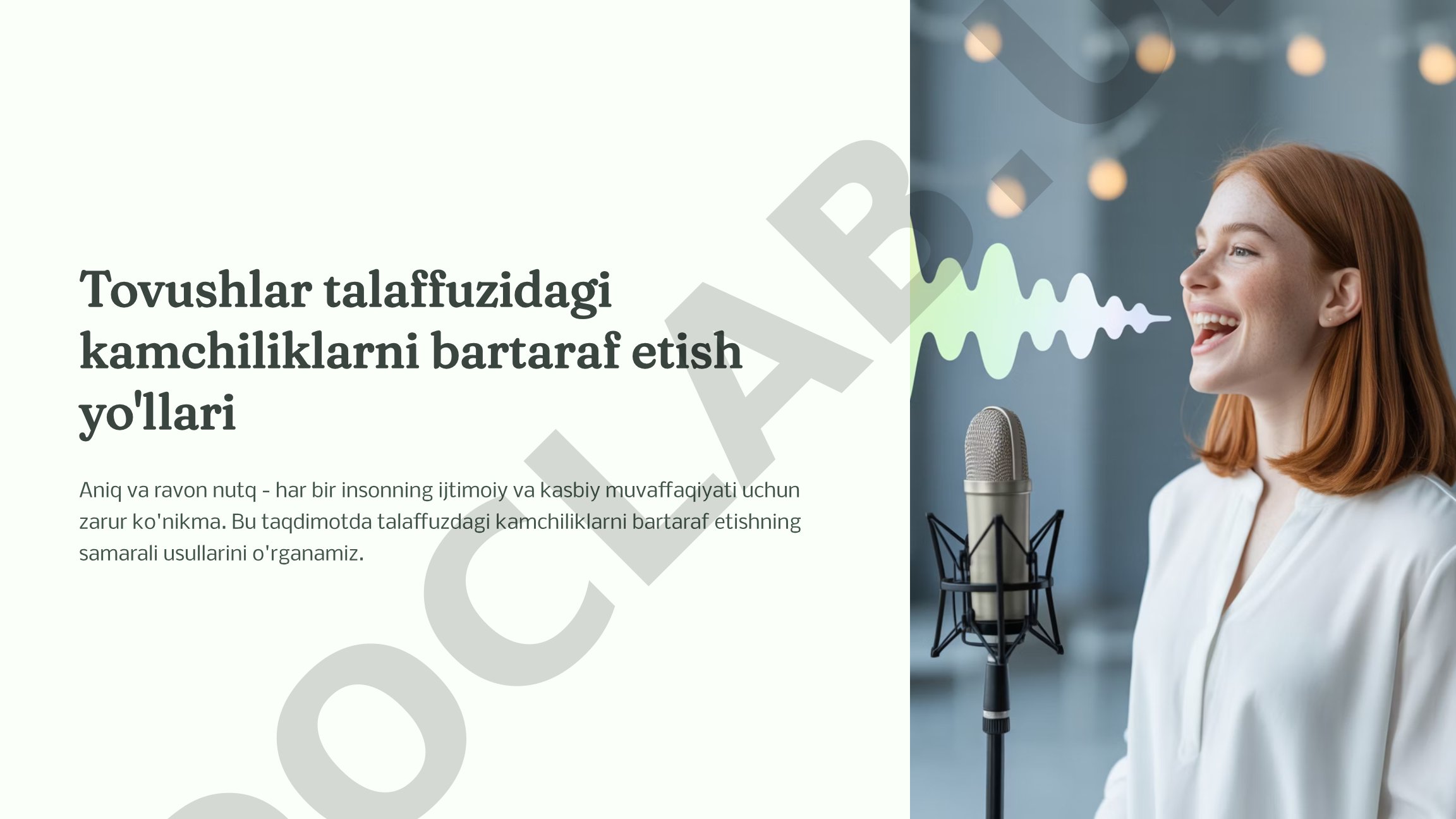 Tovushlar talaffuzidagi kamchiliklarni bartaraf etish yo'llari
